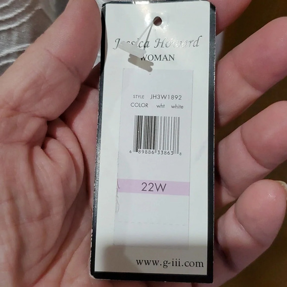 Jessica Howard woman white sleeveless circle pattern embroidered dress NWT - Picture 4 of 7